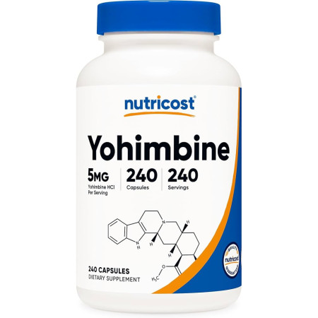 Екстракт йохімбе Nutricost Yohimbine 5 mg, 240 капсул